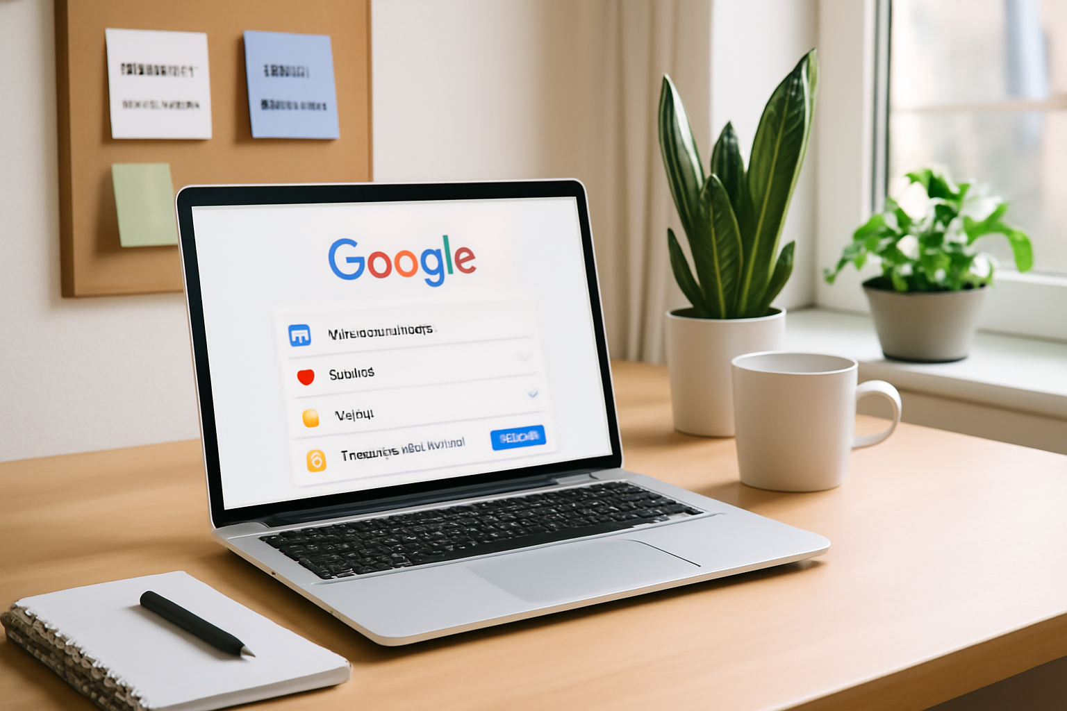 Google Business Profile setup on laptop
